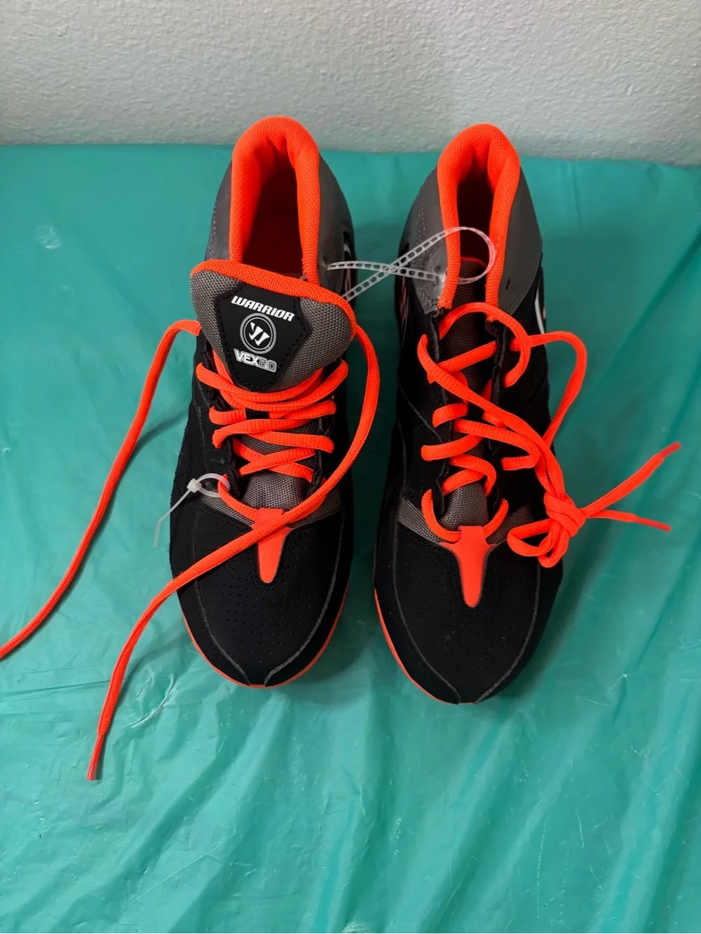 Kids' Black and Orange Lace-Up Sneakers